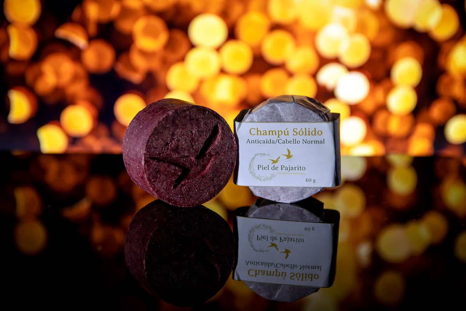Champú sólido ecológico fortalecedor anticaída de Piel de Pajarito, ideal para frenar la caída del cabello de forma natural